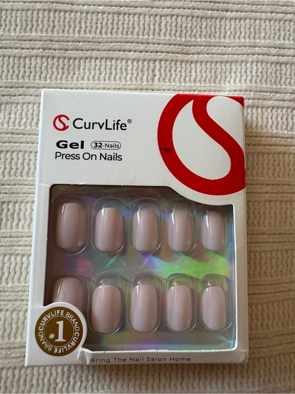 Curvlife Gel Press On Nails - Nude Pink